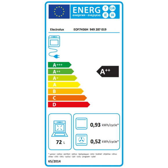 Electrolux EOF7H36H (Orkaitė)