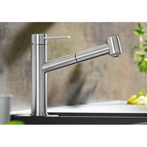 BLANCO AMBIS-S Brushed Stainless steel HD, 523119 (Maišytuvas)