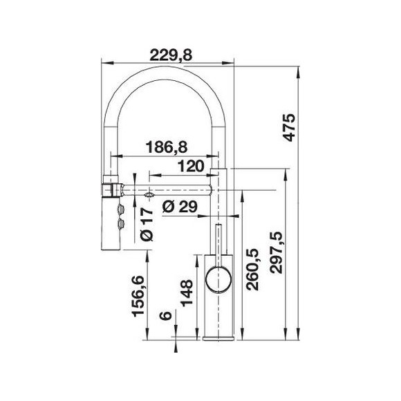 BLANCO CATRIS-S Flexo Filter Stainless steel finish, 526706 (Maišytuvas)