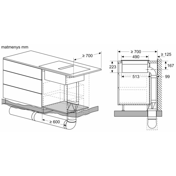 BOSCH PVQ81AH26E (Kaitlentė su integruotu gartraukiu)