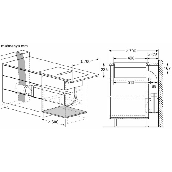 BOSCH PVQ81AH26E (Kaitlentė su integruotu gartraukiu)