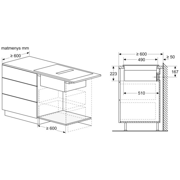 BOSCH PVQ81AH26E (Kaitlentė su integruotu gartraukiu)