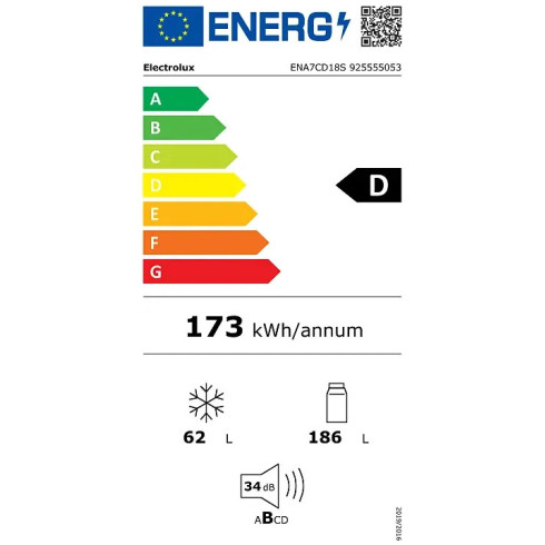 Electrolux ENA7CD18S (Šaldytuvas)