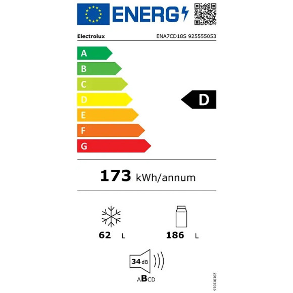 Electrolux ENA7CD18S (Šaldytuvas)