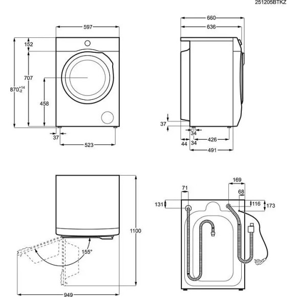 Electrolux EN9W2496BE (Skalbimo mašina)