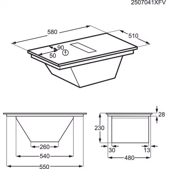 Electrolux ECC63410CB (Kaitlentė su integruotu gartraukiu)