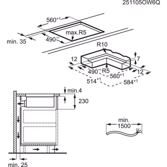 Electrolux ECC63410CB (Kaitlentė su integruotu gartraukiu)