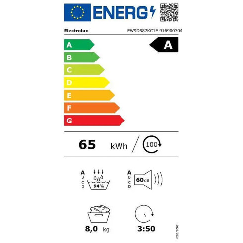 Electrolux EW9D587KC1E (Džiovyklė)