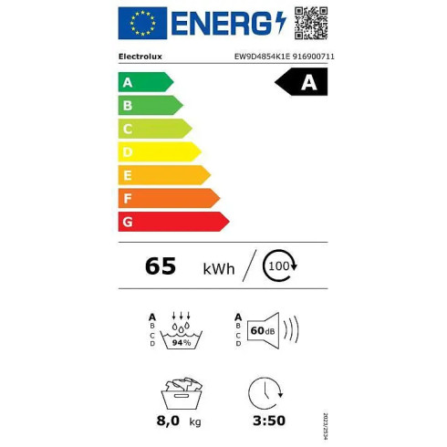 Electrolux EW9D4854K1E (Džiovyklė)