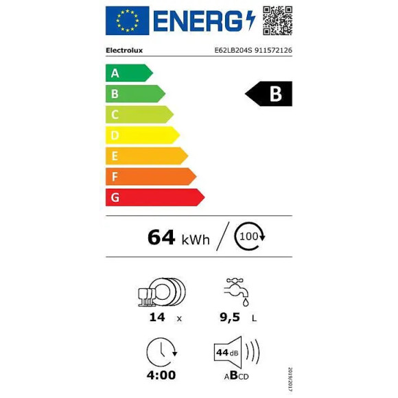 Electrolux E62LB204S (Indaplovė)