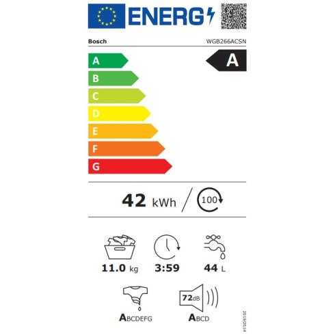 BOSCH WGB266ACSN i-DOS (Skalbimo mašina)