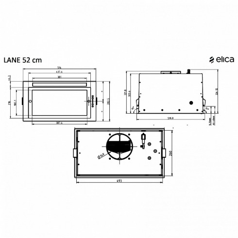 Elica LANE BL MAT/A/52 (Gartraukis)