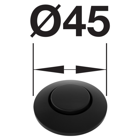 BLANCO FWD Black matt (Mygtuko apdaila)