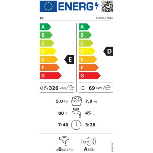 LG F2DV5S7S1E (Skalbimo mašina)