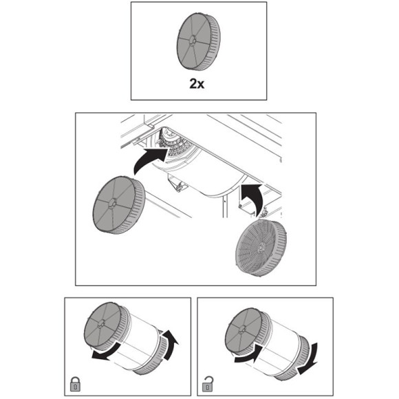 Elica LANE/HIDDEN CFC0140343 (Anglies filtras)