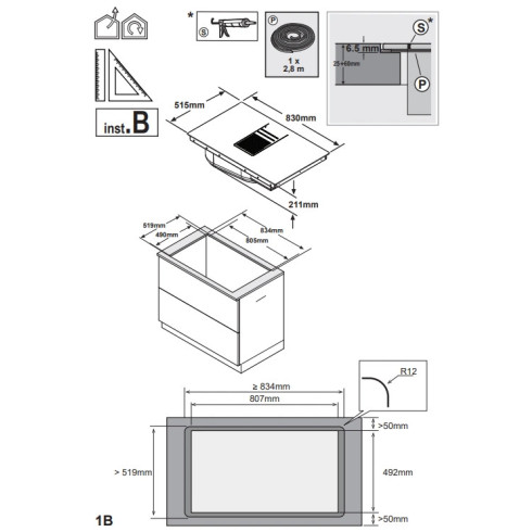Elica NIKOLATESLA LIBRA BL/F/83 (Kaitlentė su...