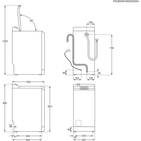 Electrolux EW6TN5061F (Skalbimo mašina)