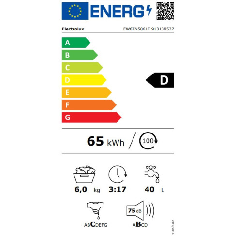 Electrolux EW6TN5061F (Skalbimo mašina)