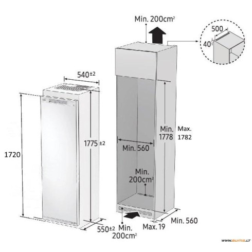 SAMSUNG BRZ22700EWW/EF (Šaldiklis)
