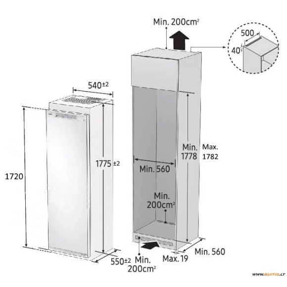 SAMSUNG BRR29703EWW (Šaldytuvas)