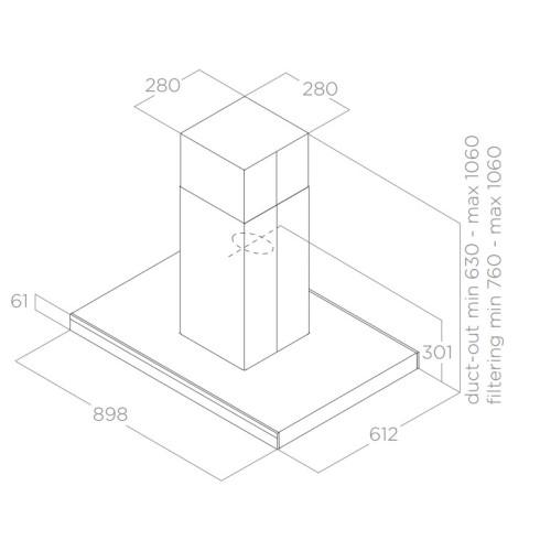 ELICA ADÉLE IS BL MAT/A/90 X 60 GFB (Gartraukis)
