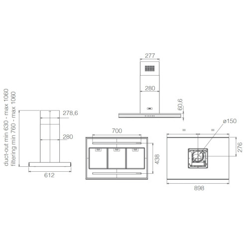 ELICA ADÉLE IS BL MAT/A/90 X 60 GFB (Gartraukis)