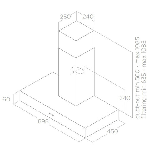 Elica SPOT NG H6 IX/A/90 (Gartraukis)