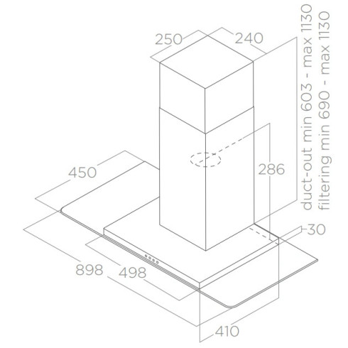 Elica FLAT GLASS IX/A/90 (Gartraukis)