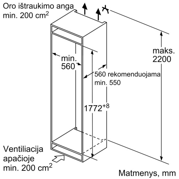 BOSCH KIS87AFE0 (Šaldytuvas)