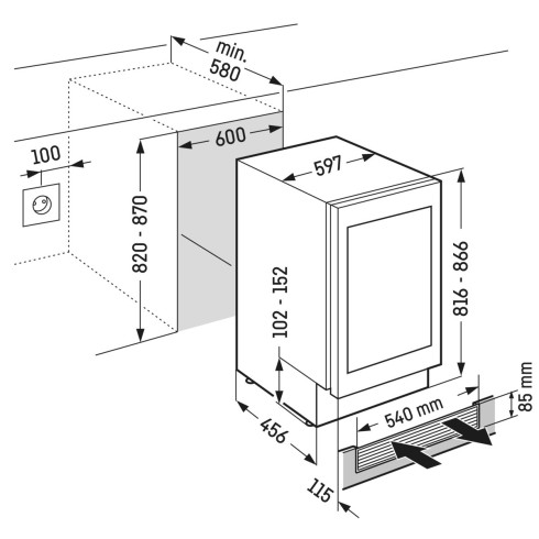 Liebherr UWTgb 1682 (Vyno šaldytuvas)