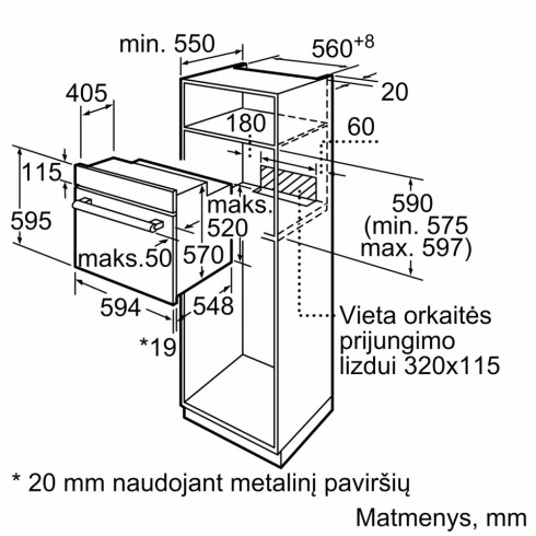 BOSCH HBF113BV1S (Orkaitė)