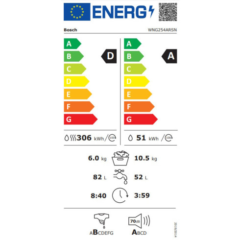 BOSCH WNG254ARSN i-Dos (Skalbimo mašina)