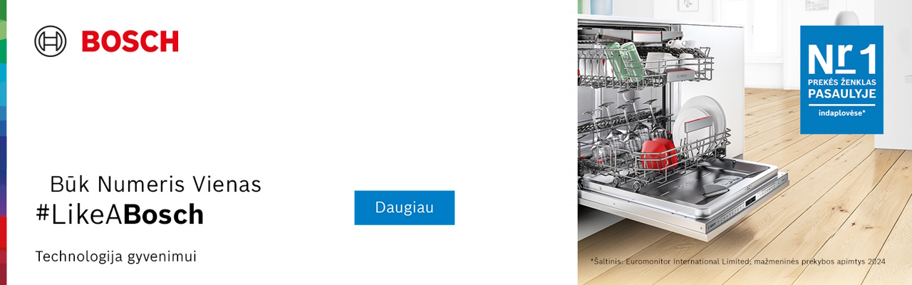 Bosch ženklas nr.1 indaplovės