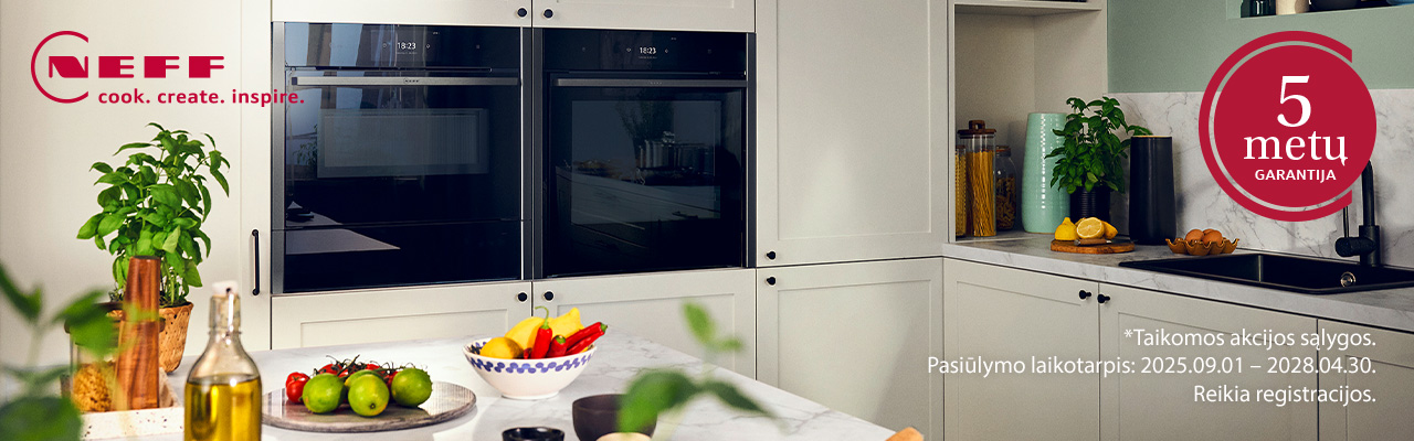 NEFF 5 metų garantija